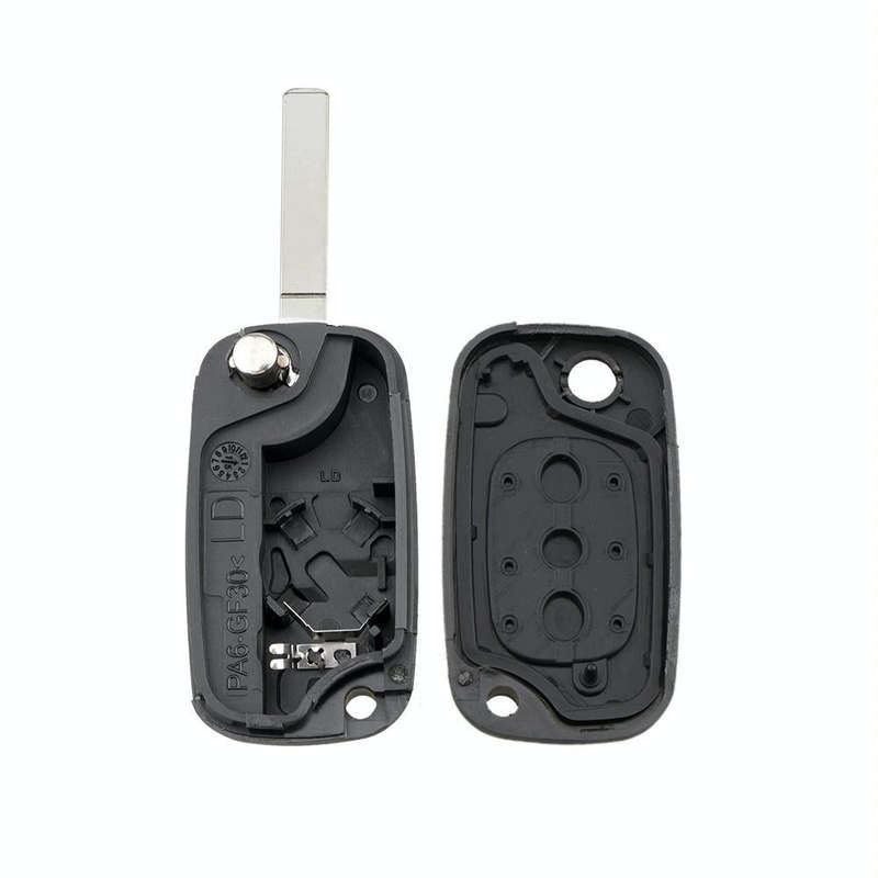 For RENAULT Clio / Megane / Kangoo / Modus Car Keys Replacement 3 Buttons Car Key Case with Folda...
