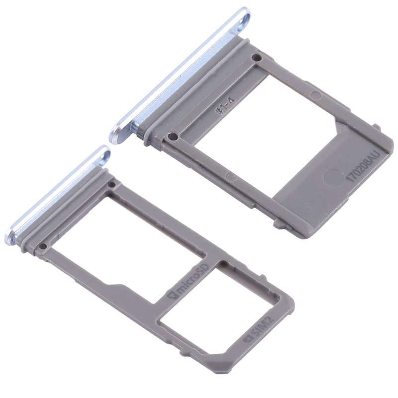 For Galaxy A520 / A720 2 SIM Card Tray + Micro SD Card Tray (Blue)