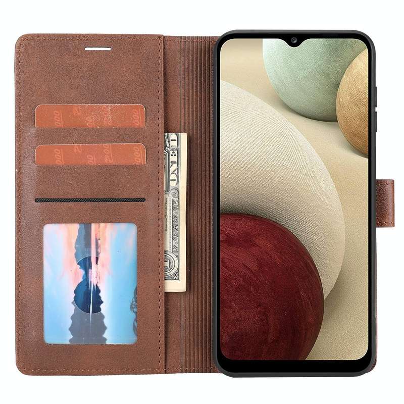 For Samsung Galaxy A12 5G / 4G Classic Wallet Flip Leather Phone Case(Brown)