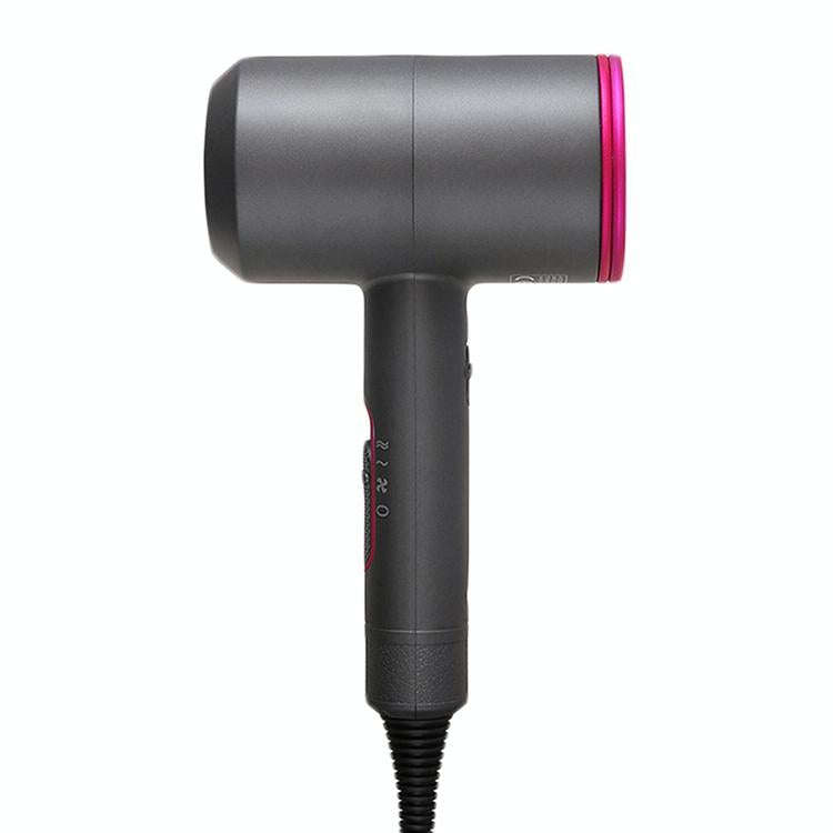 High-power 2000W Anionic Cold Hot Air Constant Temperature Hair Dryer, UK Plug(Red + Grey)