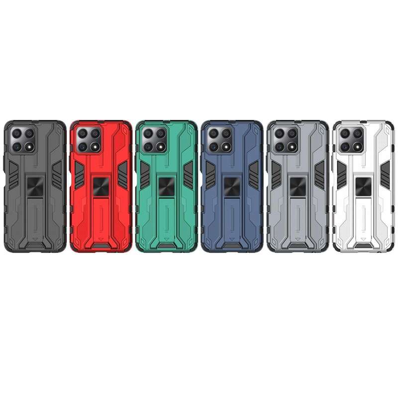 For Honor X30i / Play5T Pro / X8 4G CN Supersonic PC + TPU Holder Phone Case(Black)