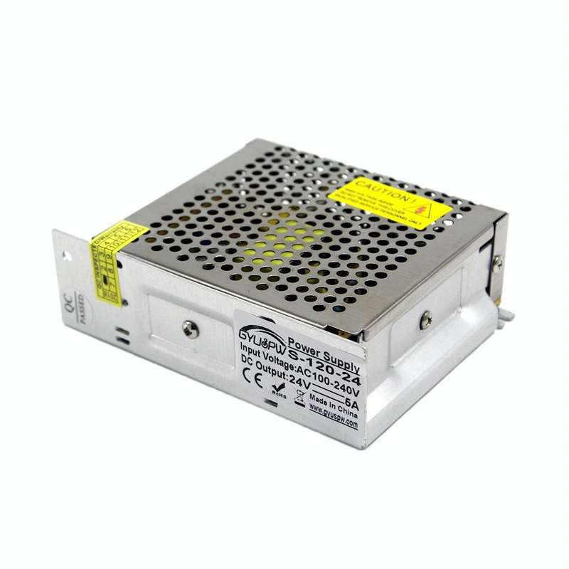 S-120-24 DC24V 5A 120W LED Regulated Switching Power Supply, Size: 129 x 99 x 40mm