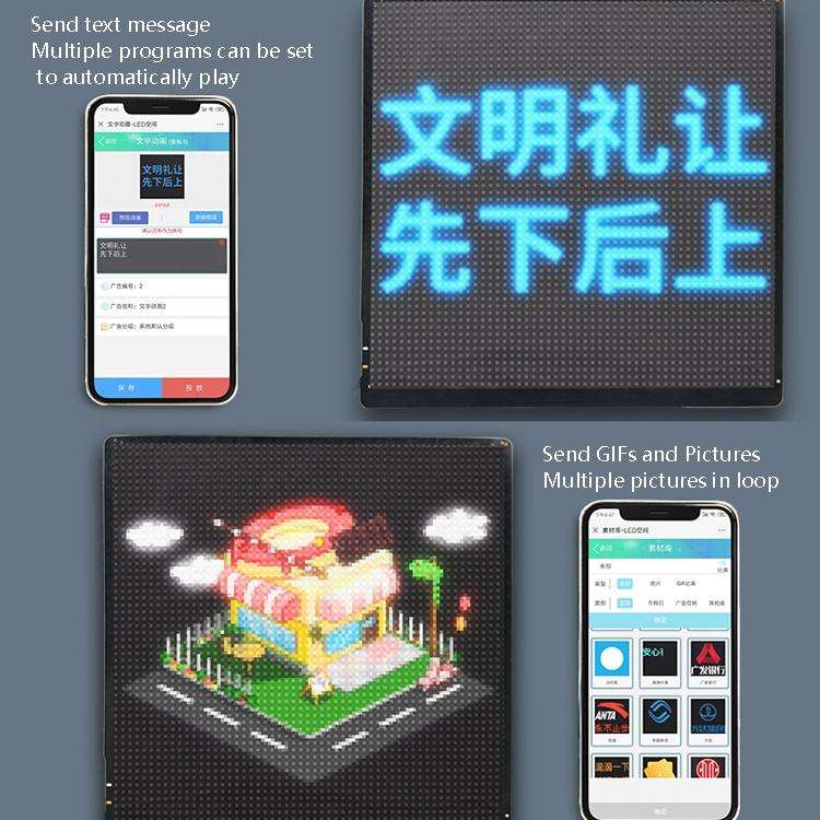 YSP-001 LED Backpack Screen Bluetooth Version Smart Full Colorful Display LED Advertising Screen