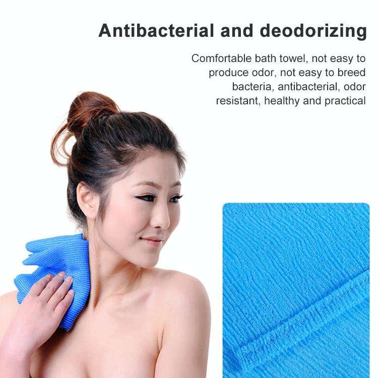 2 PCS Long Nylon Mesh Bath Shower Body Washing Clean Exfoliate Puff Scrubbing Towel Cloth Scrubbe...