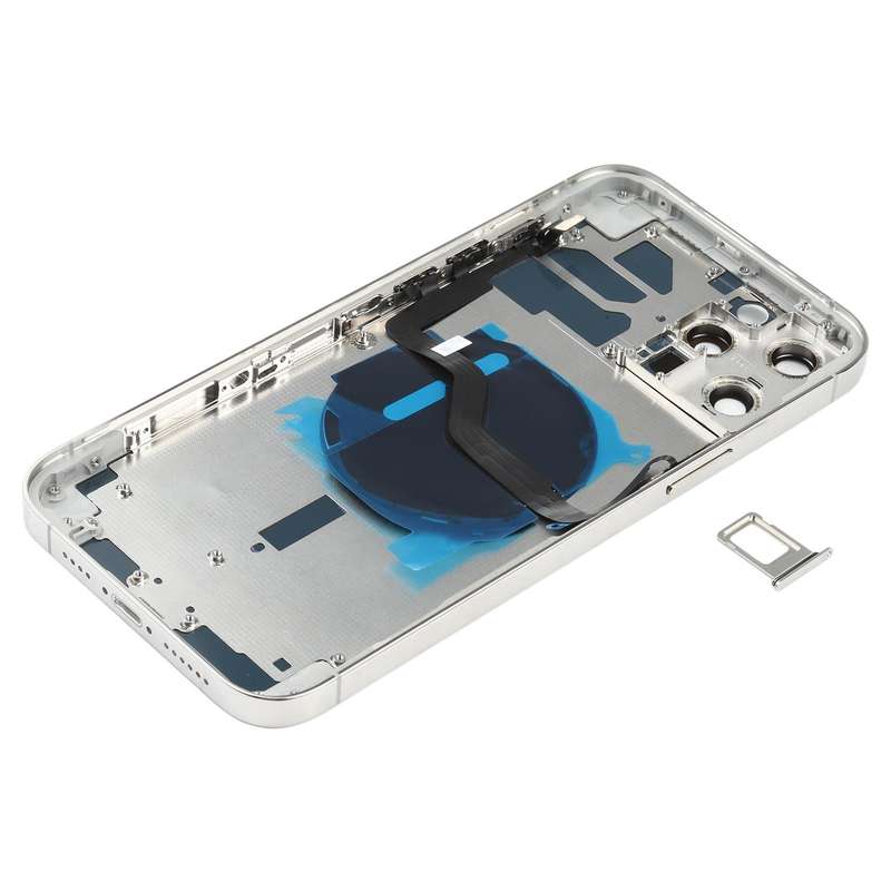 Battery Back Cover (with Side Keys & Card Tray & Power + Volume Flex Cable & Wireless Charging Mo...