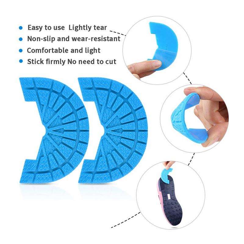 2 Pairs Thickened Rubber Sole Heel Wear-Resistant Non-Slip Patch, Size: 39-40cm(White)