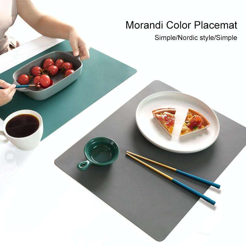 Nordic Style Food Grade Silicone Pad Tableware Environmental Insulation Pad Placemat(Beige)
