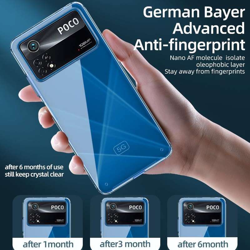 For Xiaomi Poco X4 Pro 5G Ice Crystal PC + TPU Phone Case(Transparent Black)