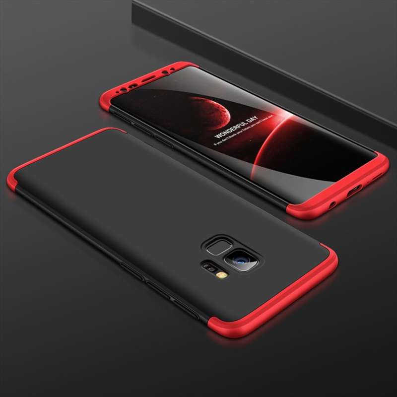 GKK for Galaxy S9 Three Stage Splicing 360 Degree Full Coverage PC Protective Case Back Cover (Bl...
