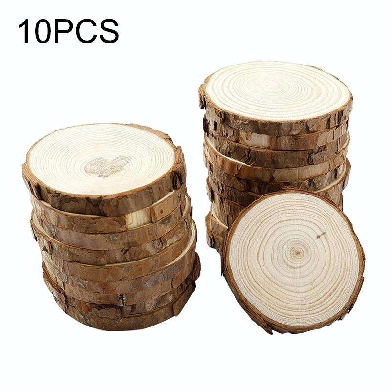 10 PCS Log Round Wood Pieces Hand-painted Decorative Shooting Props, Size:Small