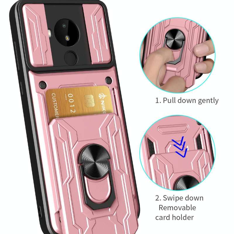 For Nokia C30 Sliding Camshield Card Phone Case(Grey)