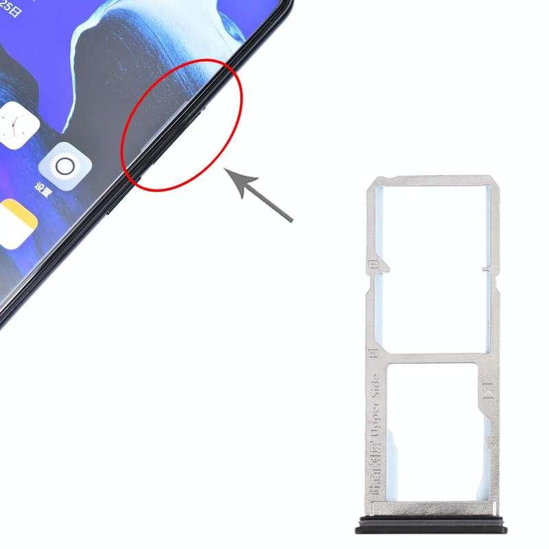 For OPPO Reno2 Z/Reno2 F  SIM Card Tray + SIM Card Tray + Micro SD card tray (Blue)