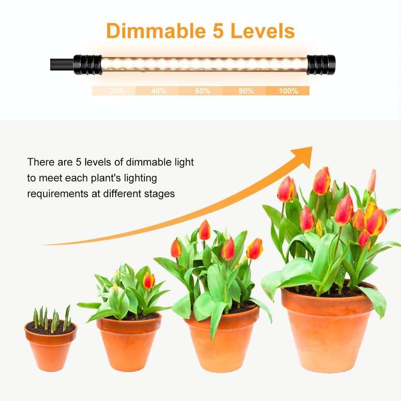 LED Plant Lamp Full Spectroscopy Natural White Remote Control Dimming Plant Growth Lamp, Power: 9...