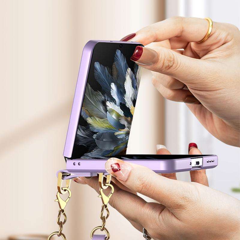 For OPPO Find N3 Flip GKK Integrated Ultra-thin Handbag Phone Case(Gold)
