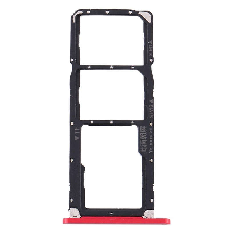 SIM Card Tray + SIM Card Tray + Micro SD Card Tray for Huawei Enjoy Max (Red)