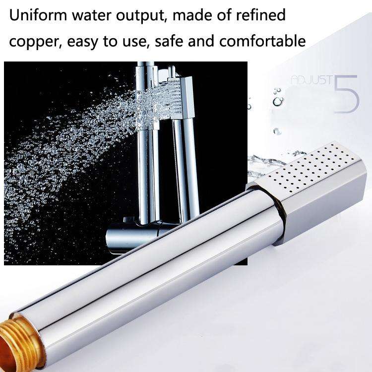 Brass Stainless Steel Hand-Held Pressurized Shower Head(Round)