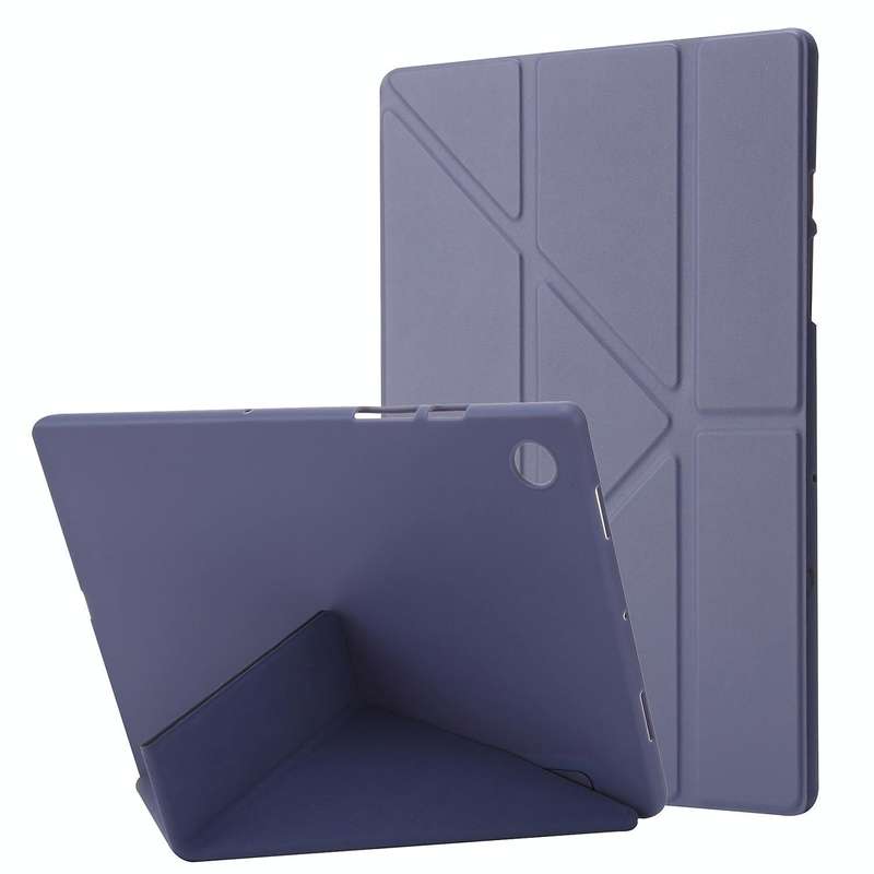 For Samsung Galaxy Tab A8 10.5 2021 Deformation Transparent Acrylic Horizontal Flip PU Leather Ta...