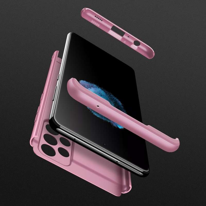 For Samsung Galaxy A72 5G / 4G GKK Three Stage Splicing Full Coverage PC Case(Rose Gold)
