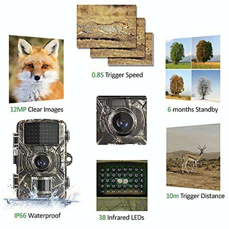 DL001 Hunting Camera 12MP 1080P 26 LEDs 940nm Night Vision