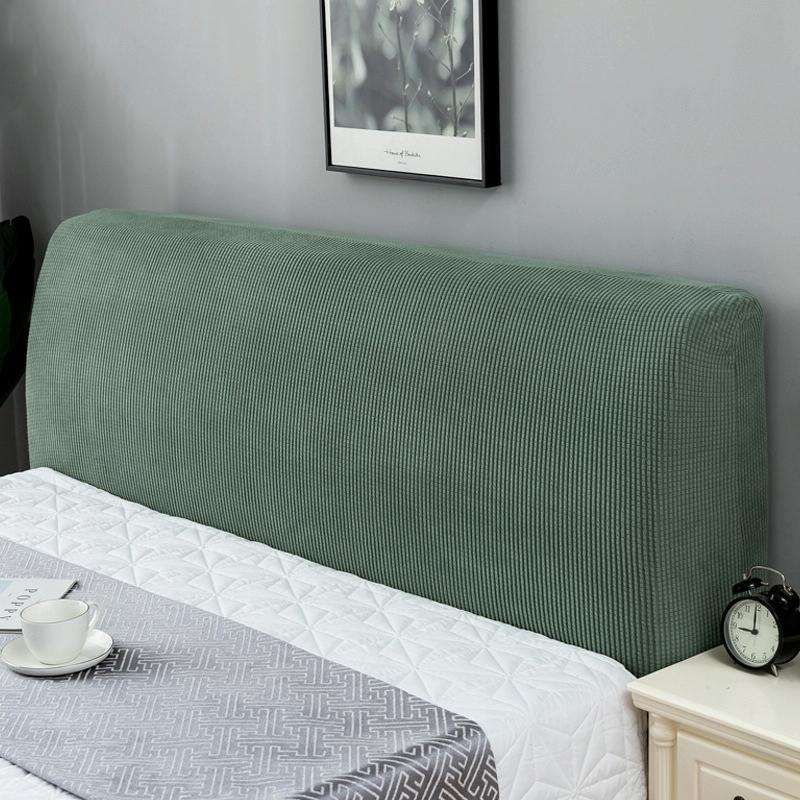 Polar Fleece Elastic Full Covered Headboard Dust Cover, Size:180cm(Green)