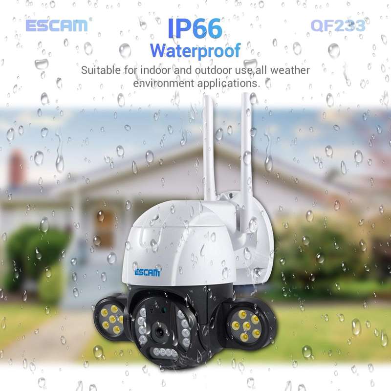 ESCAM QF233 3.0 Million Pixels Smart WiFi IP Camera, Support Auto Tracking & Night Vision & Two W...