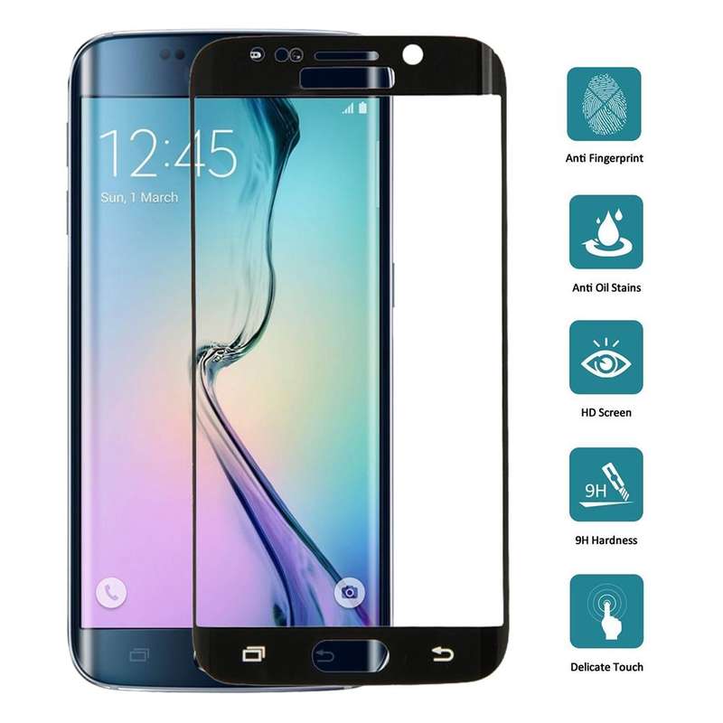 For Galaxy S6 Edge+ / G928 0.3mm 9H Surface Hardness 3D Explosion-proof Colorized Electroplating ...