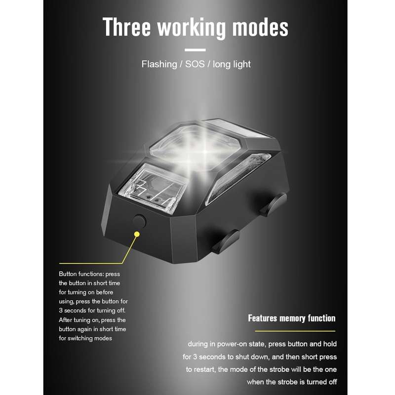 STARTRC 1109184 Drone Universal Rechargeable Colorful Strobe Signal Arm Lights for DJI FPV / Mini...