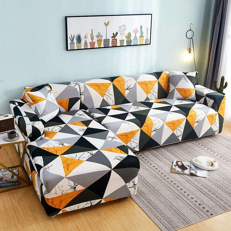 Fabric High Elastic All Inclusive Lazy Sofa Cover, Size: 4 Persons(Minimalism)