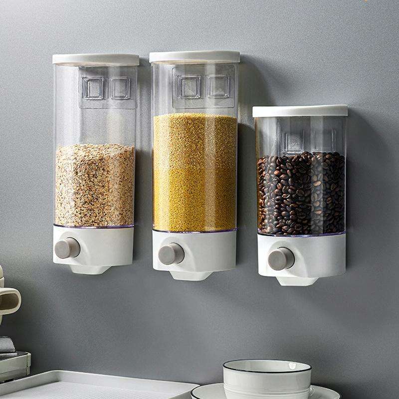 Wall-Mounted Miscellaneous Grain Storage Box Kitchen Large-Capacity Push-Type Sealed Tank, Specif...