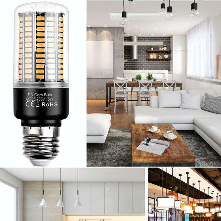15W 5736 LED Corn Light Constant Current Width Pressure High Bright Bulb(E27 White)