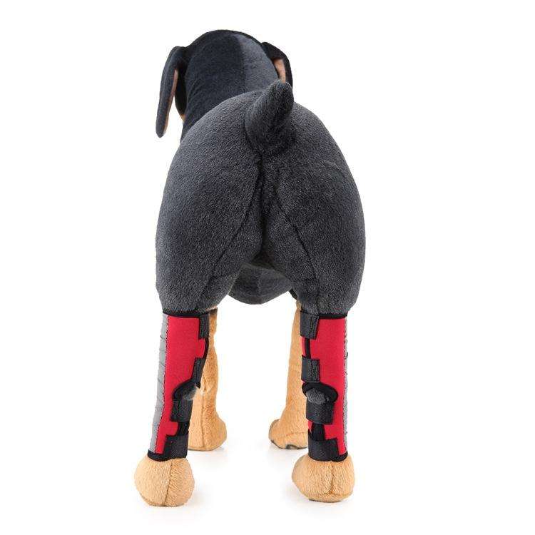 Pet Knee Pads Dog Leg Guards Pet Protective Gear Surgery Injury Sheath, Size: M(HJ11 Reflective Red)