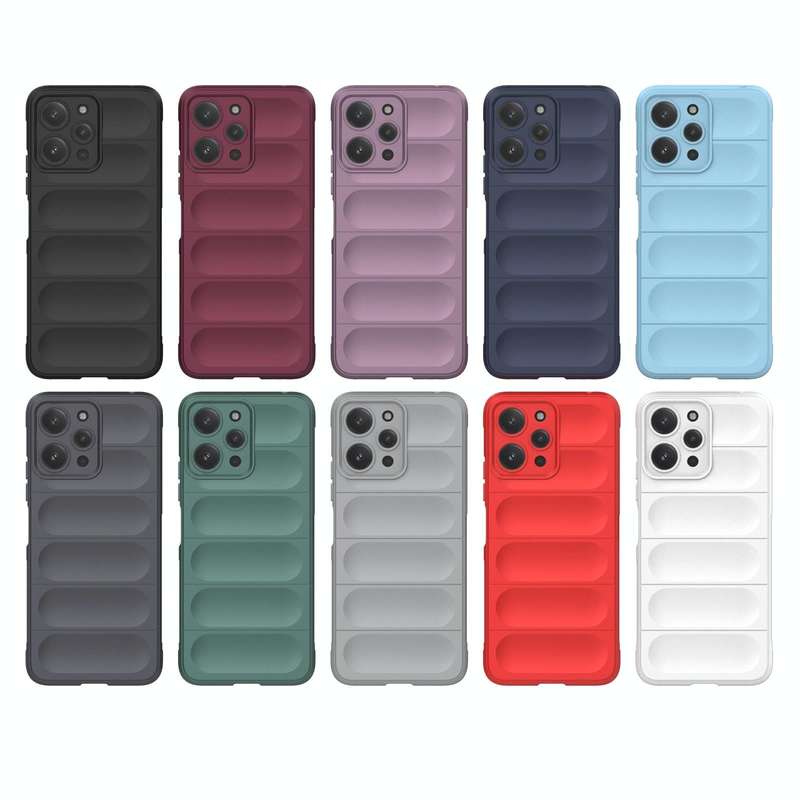 For Xiaomi Redmi 12 4G Magic Shield TPU + Flannel Phone Case(Dark Blue)