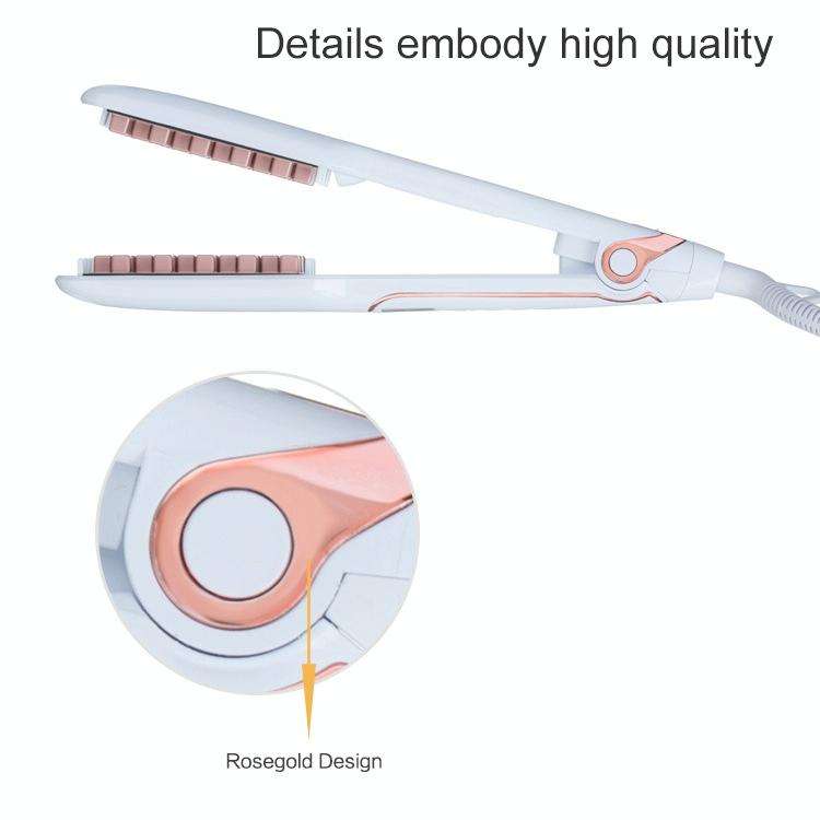 Multi-functional Long & Short Hair Styling Iron Ceramic Tourmaline Volumizing Hair Iron(White gold)