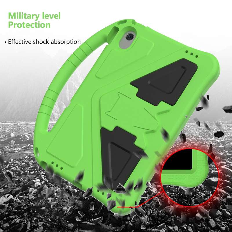 For Lenovo Tab M10 Plus 10.6 3rd Gen TB125FU 2022 EVA Shockproof Tablet Case with Holder(Green)