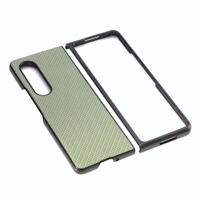 For Samsung Galaxy Z Fold3 5G Cross Pattern Slim PC Protective Case(Green)