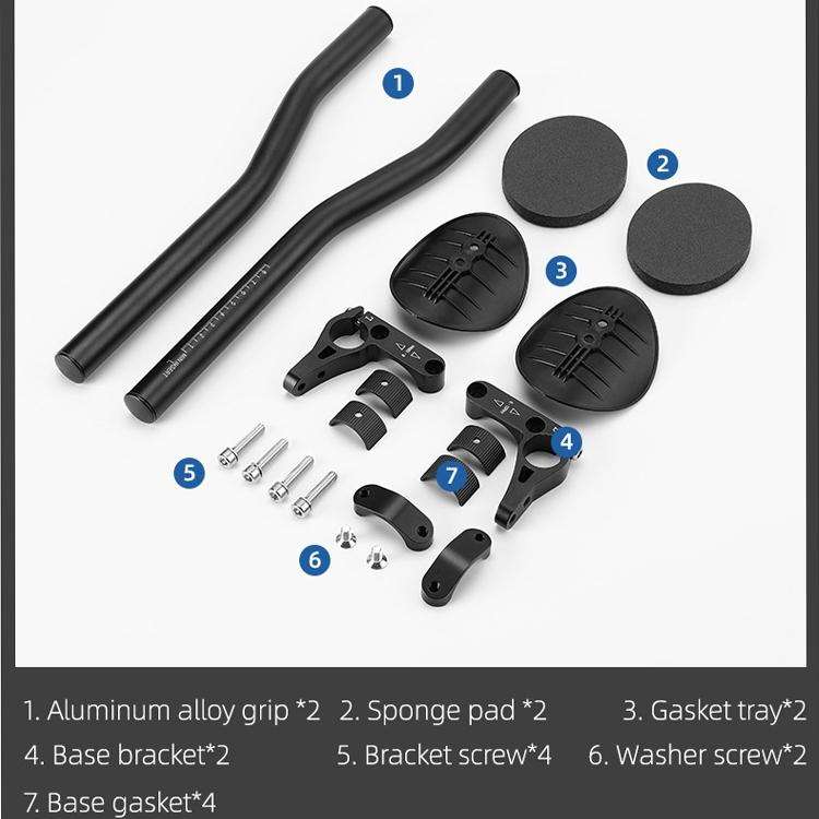 BG-HX-FS-04 Bicycle Aluminum Alloy Frosted Split Rest Bar Mountain Long-Distance Rest Bar Road Bi...