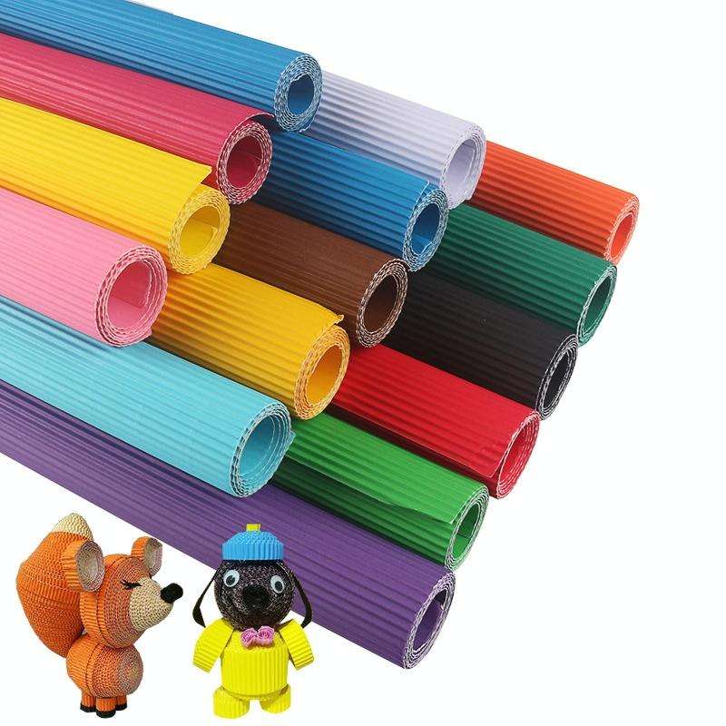 10 Sheets Corrugated Paper Thickened Wrapping Paper Handmade DIY Wrapping Paper Material, Specifi...