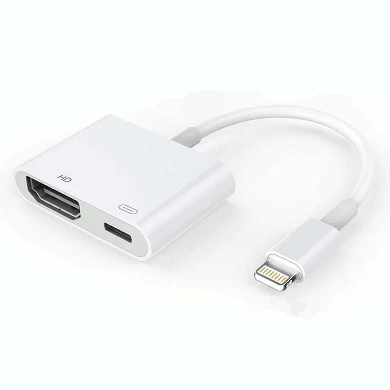 E-Gin-LTH-002 8 Pin Digital AV to HDMI Adapter + USB Charging Port for VGA 1080P HD TV Display Sc...
