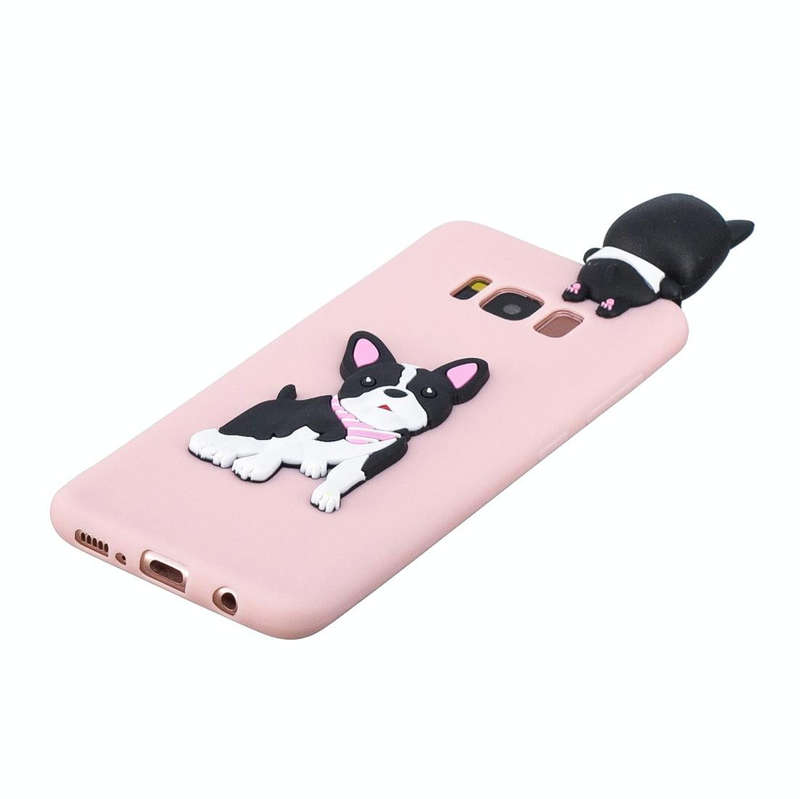 For Galaxy S8 3D Cartoon Pattern Shockproof TPU Protective Case(Cute Dog)