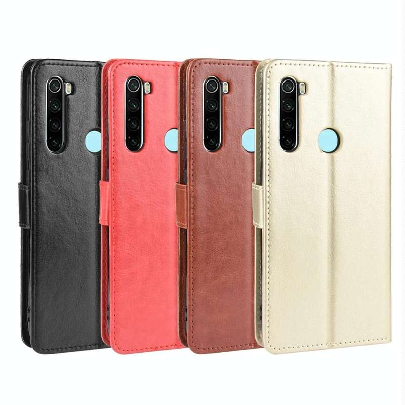 For Xiaomi Redmi Note 8T Retro Crazy Horse Texture Horizontal Flip Leather Case with Holder & Car...