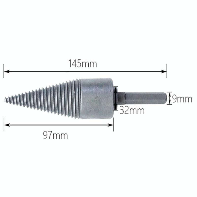 Dual-Purpose Firewood Splitting Tool, Style:Hexagon Shank Electric Hammer Drill
