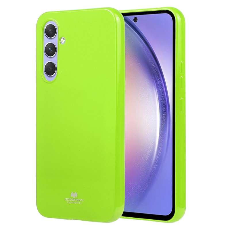 For Samsung Galaxy A54 5G GOOSPERY PEARL JELLY Shockproof TPU Phone Case(Fluorescent Green)