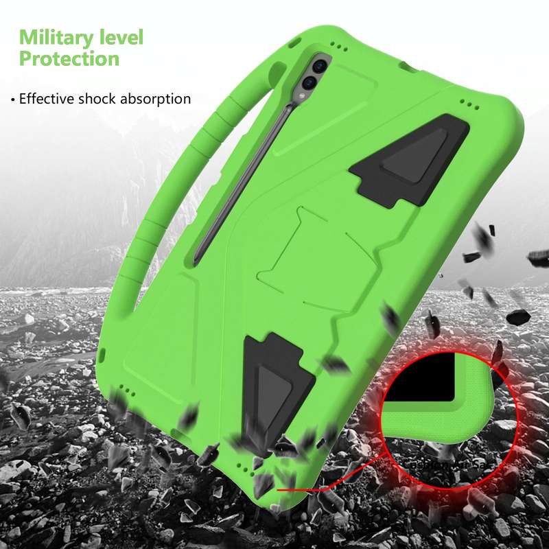 For Samsung Galaxy Tab S9 Ultra EVA Shockproof Tablet Case with Holder(Green)