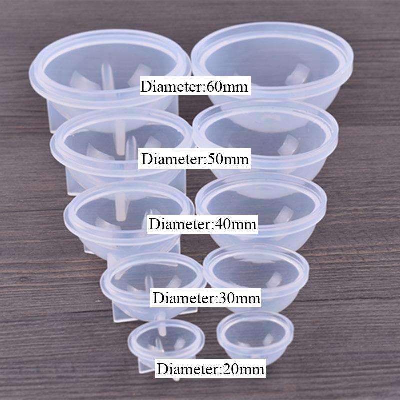 4 PCS 50mm Crystal Epoxy Ball Silicone Mould DIY Handmade Jewelry Sphere Making Mould