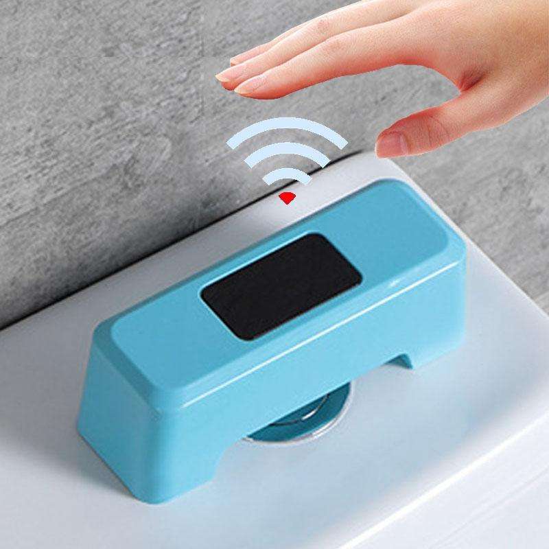 CSQ034 Toilet Sensor Flush Machine Free Contact Charging Smart Infrared Induction Press(Blue)
