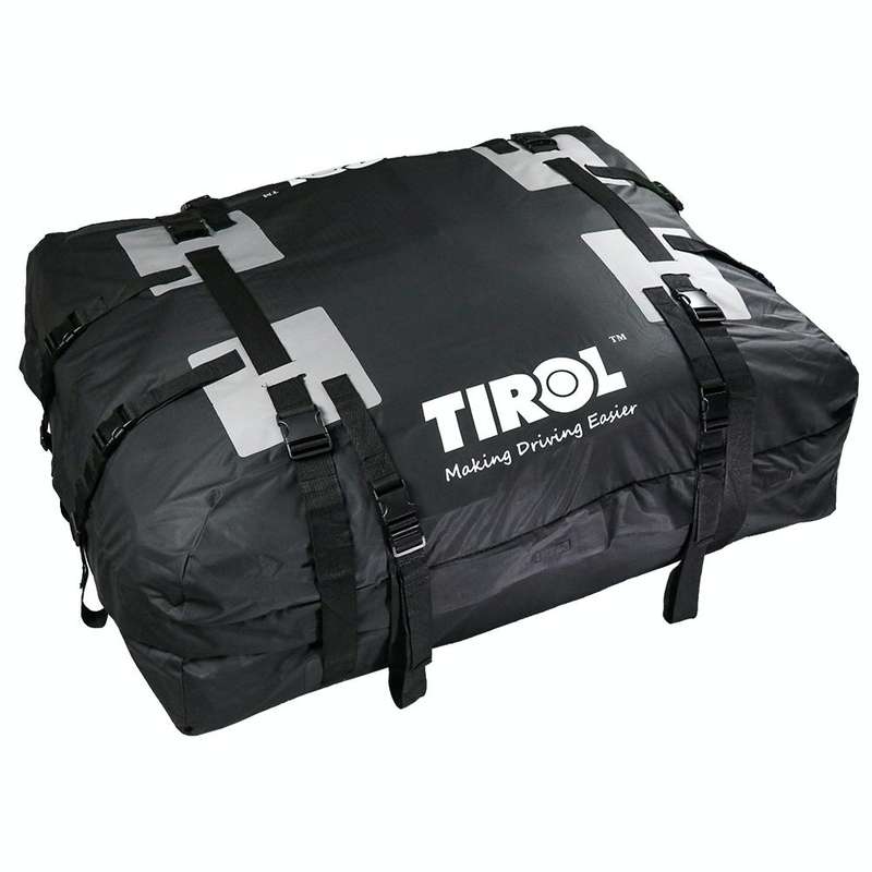 TIROL T24528 15 Cubic Foot Car Universal Rainproof Roof Luggage Outdoor Camper Roof Bag