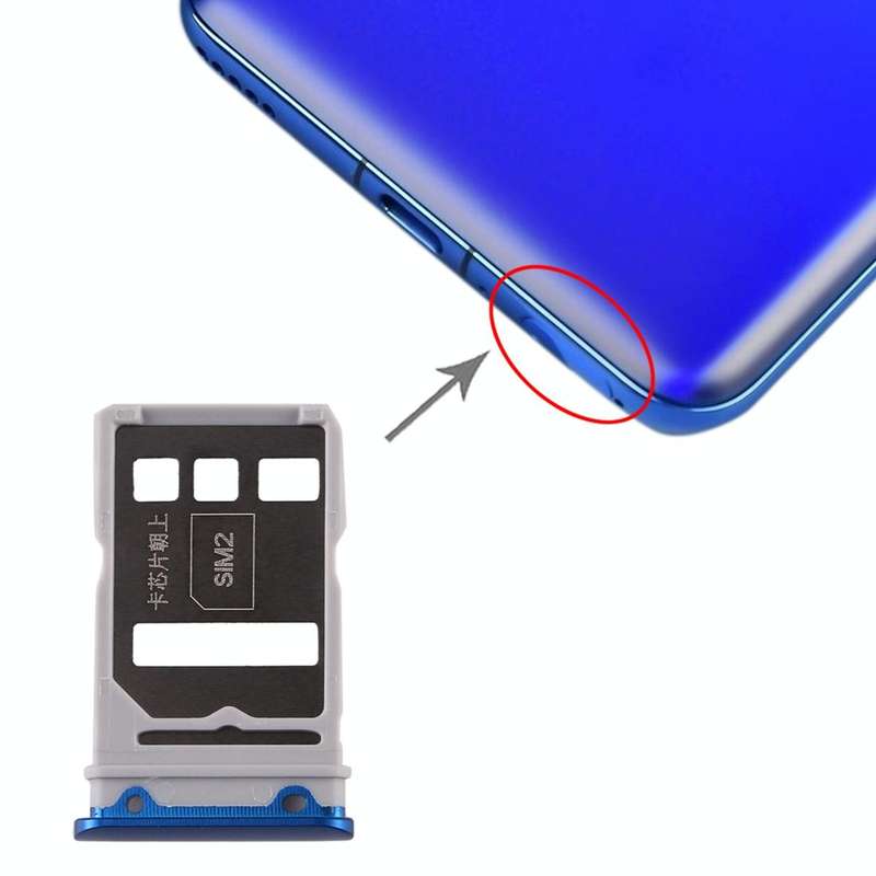 SIM Card Tray + SIM Card Tray for Huawei Honor V30 Pro / Honor V30 (Blue)