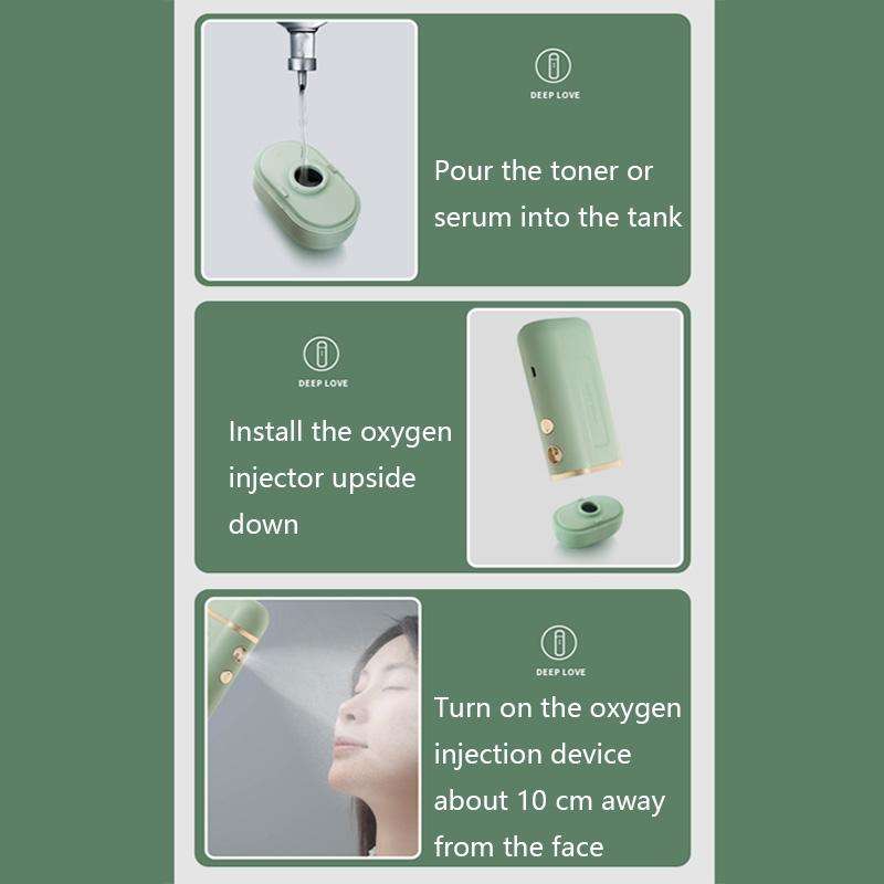Yc168 Portable High Pressure Nano Oxygen Injector(White)