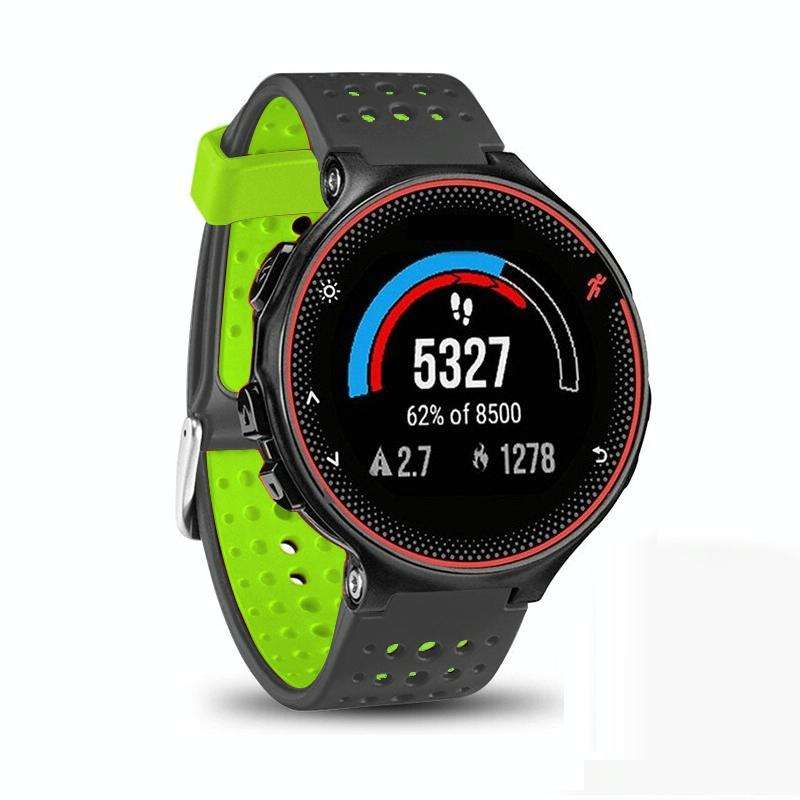 For Garmin Forerunner 235 Two-color Watch Band(Black Green)