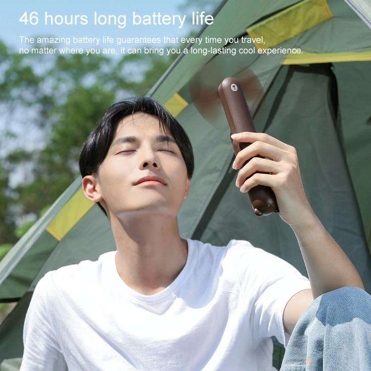 Xiaomi Youpin JISULIFE F8X Upgrade Version Multifunctional Mini Fan Handheld Folding Fan (Brown)